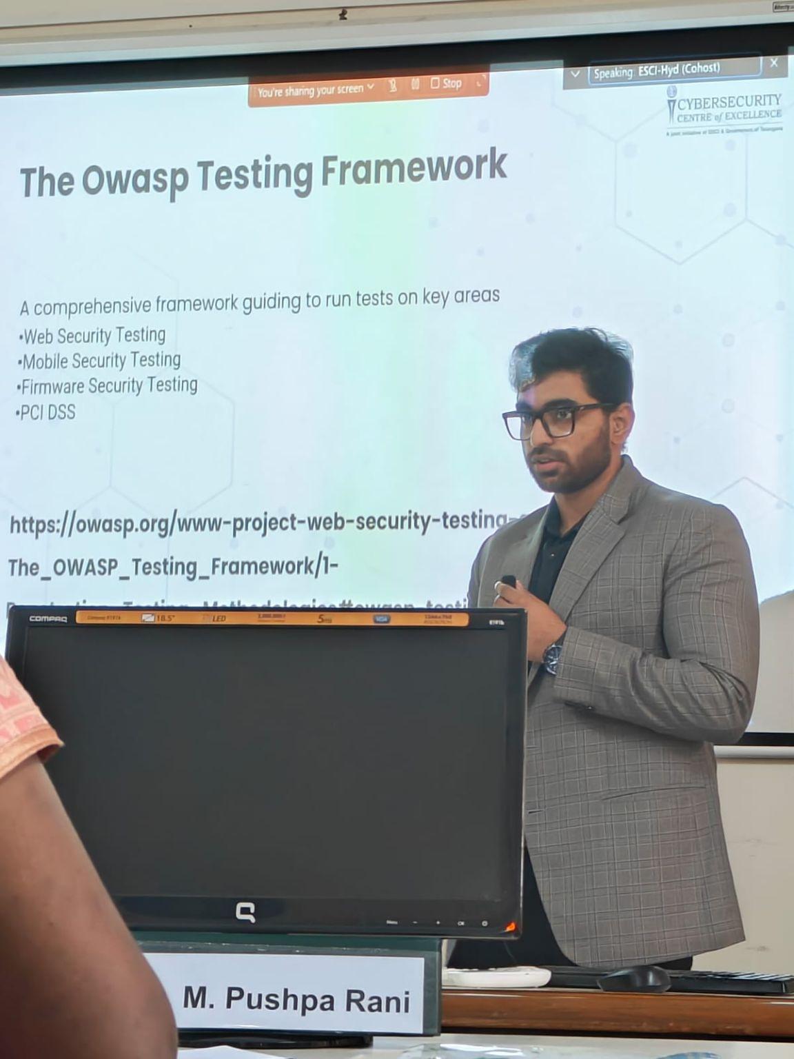  Session on 'Vulnerability Assessment and Penetration Testing' & 'IoT Security' at Engineering Staff College of India