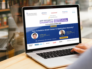  Webinar on 'How to Build a Great Career in Application Security?' by Synchrony 20 November 2021