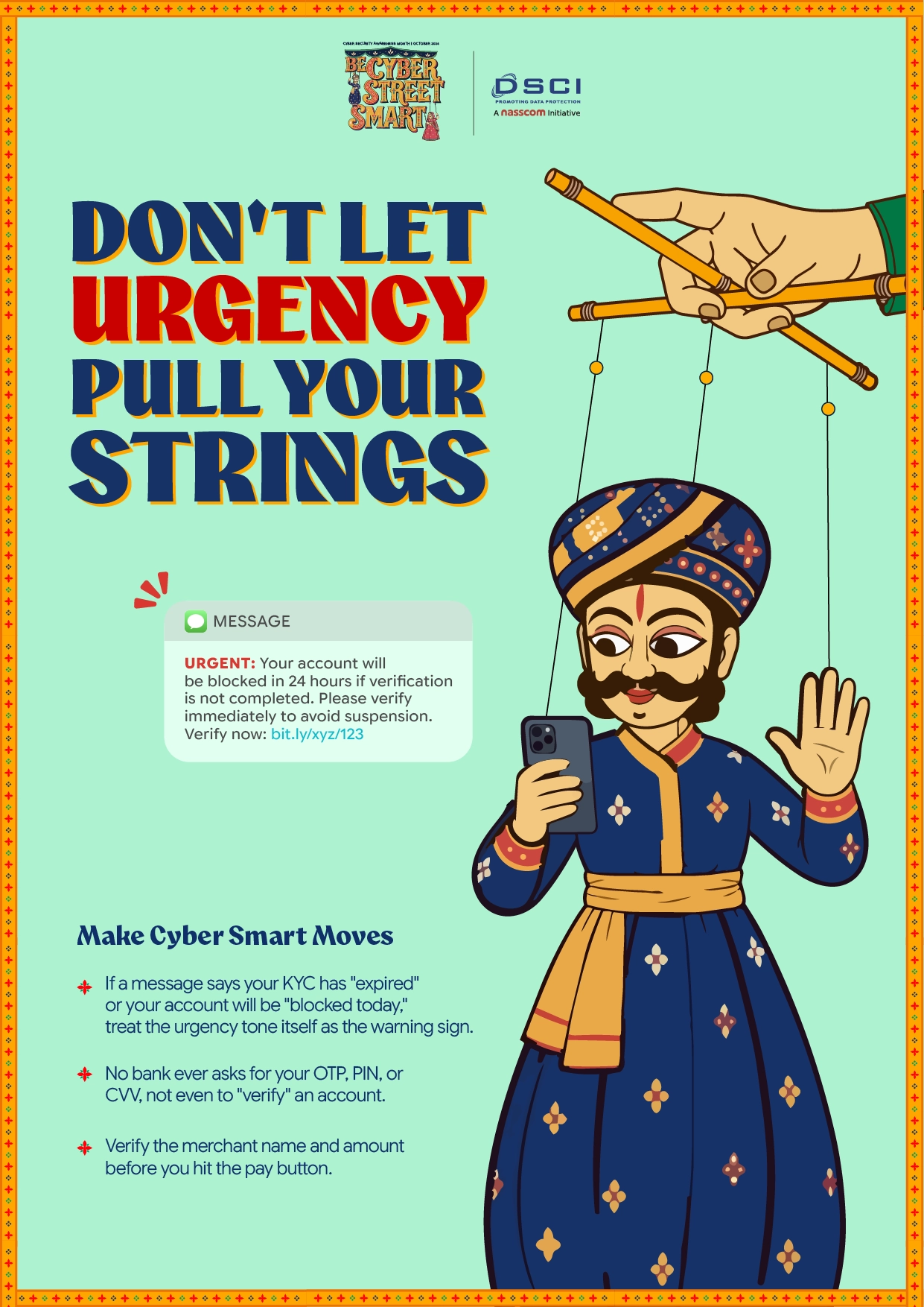 Cyber safety poster artwork in English