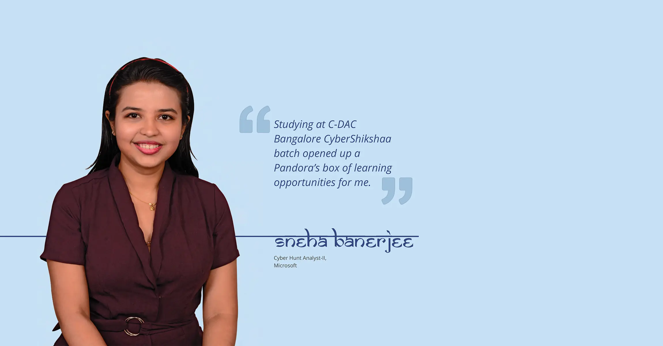 Sneha Banerjee - Success Story | CyberShikshaa